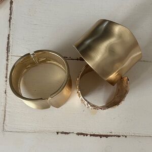 Amazon Elegant Gold Cuff Bracelet Set